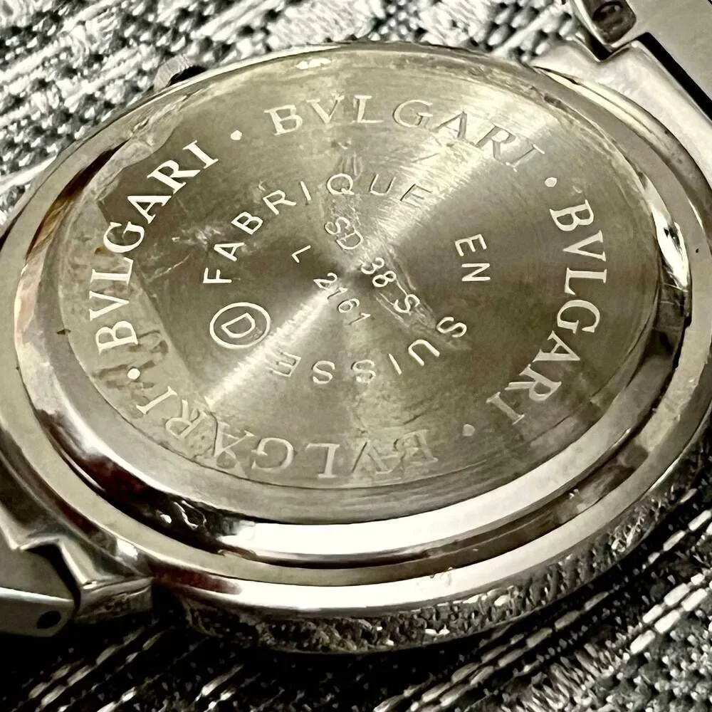 Bvlgari Estate Sapphire Crystal Quartz Watch Stainless Steel 38 mm B12 - Picture 4 of 5